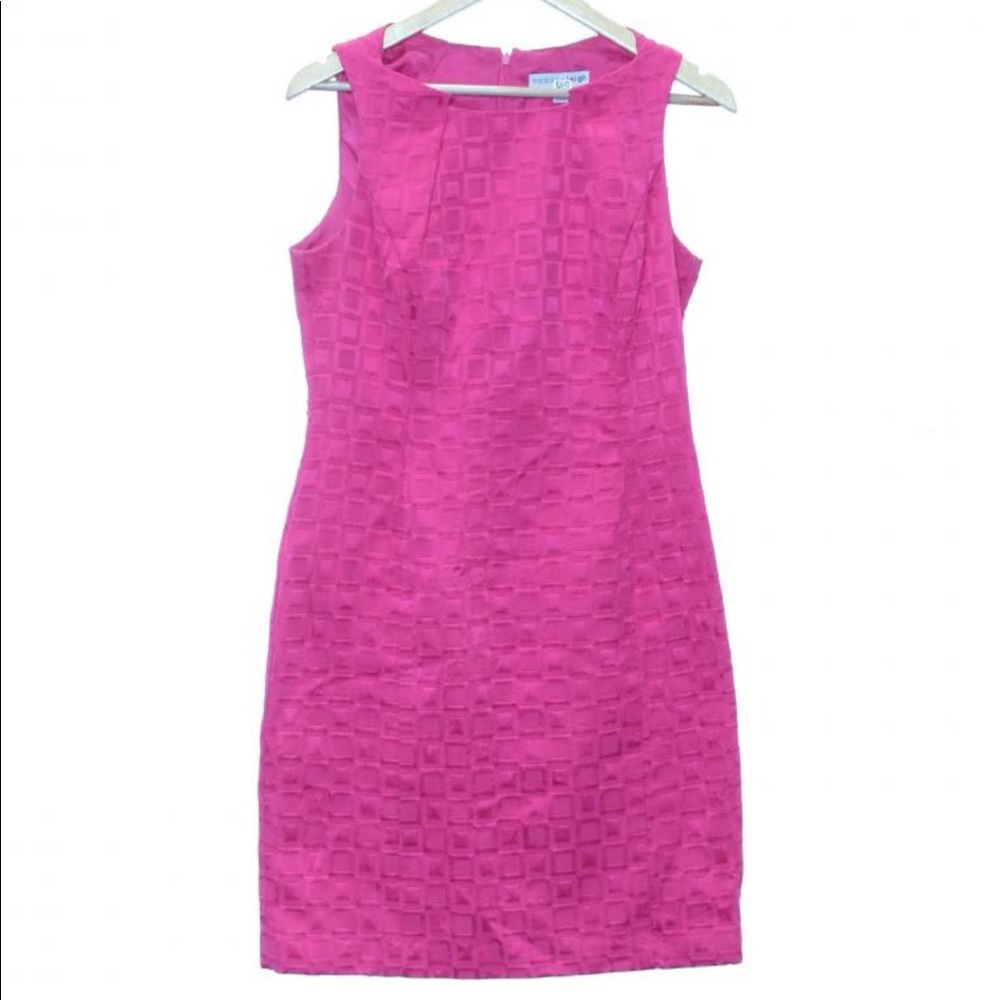 Hot pink shift dress